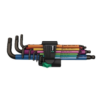 Wera 950 Spkl9 Hex-plus Hex Key Set Zestaw kluczy imbusowych w kształcie litery L Metryczny/imperialny 9 szt.