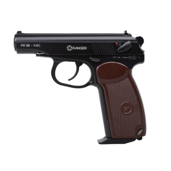 Wiatrówka pistolet RANGER PM BB KWC kal. 4,5 BBs Blow Back 15 strz. FULL METAL CO2 (AAKCMB440AZB)