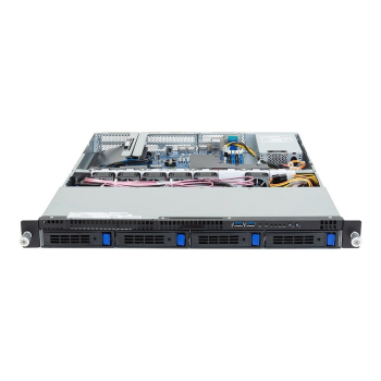 Platforma Gigabyte Rack (1U) R123-X00-AA01 Intel E-24XX (4x 3,5" SATA HS, 1xM.2, 2x1Gbe, IPMI, 1x400W)