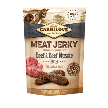 Carnilove Jerky Beef & Beef Muscle Fillet Dog 100g