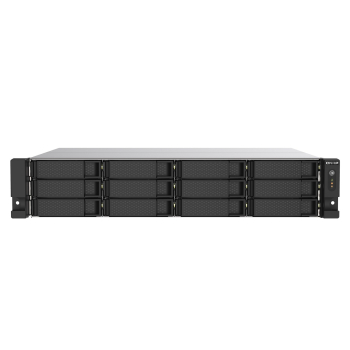 Qnap TS-1273AU-RP-8G, 2U, 12 x 2.5"/3.5" SATA, AMD Ryzen V1500B 4C/8T, 8GB DDR4  (max. 64GB), 2 x 2.5GbE, optional 10GbE, 550W Redundant PSU