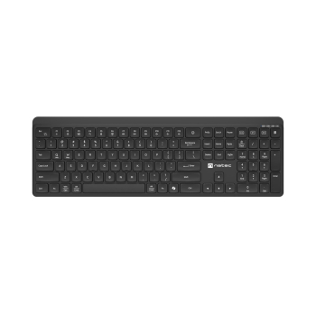 NATEC KLAWIATURA TANG US BEZPRZEWODOWA BT + 2.4GHZ CICHA SLIM CZARNA