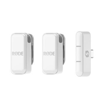 RODE Wireless Micro - 2-kanałowy cyfrowy system bezprzewodowy, USB-C, biały