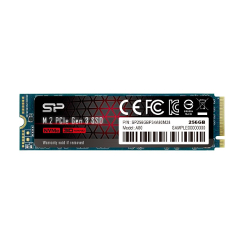 Dysk SSD Silicon Power A80 256GB M.2 PCIe NVMe Gen3x4 TLC 3100/1100 MB/s (SP256GBP34A80M28)