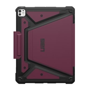 Etui z klapką na tablet Urban Armor Gear UAG - Odporne - Poliuretan (PU) - Bordowe - do Apple 13-calowy iPad Pro M4 Wi-Fi, M4 Wi-Fi + Cellular