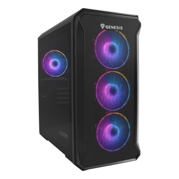 Obudowa NATEC Genesis Irid 503 ARGB NPC-1559 (Micro ATX. Mini ITX; kolor czarny)