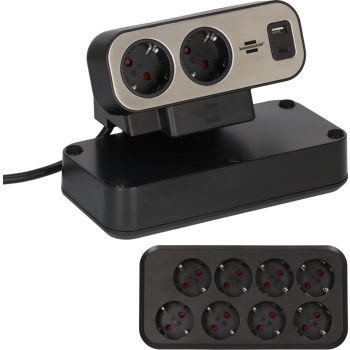 Brennenstuhl Duplex Gniazdo stołowe 1x USB A & C, 10x Schuko