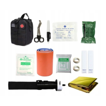 Apteczka wojskowa taktyczna z wypos-12 elem. HELBO Depan HEL004 czarna (HEL004-CZARNA)