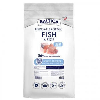 BALTICA NUTRACEUTIC Hypoallergenic Fish & Rice Light L / XL 12kg