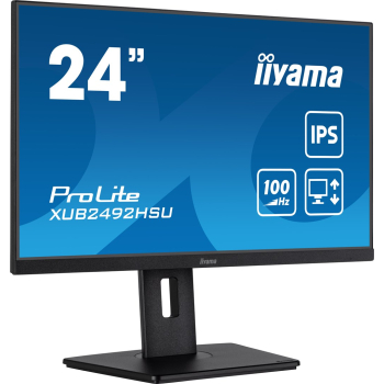 iiyama XUB2492HSU-B6 monitor komputerowy 60,5 cm (23.8") 1920 x 1080 px Full HD LED Czarny