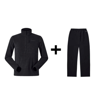 Bluza Berghaus Prism PT HZ  roz. L Czarna + Berghaus HILLWALKER OVRTRS AM BLK/BLK roz. L