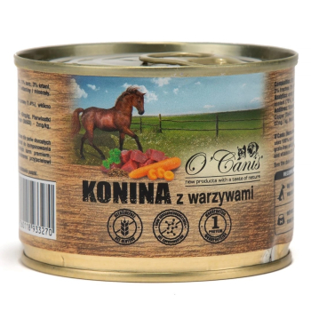 O'Canis konserwa Konina z warzywami i siemieniem dla psa 200g