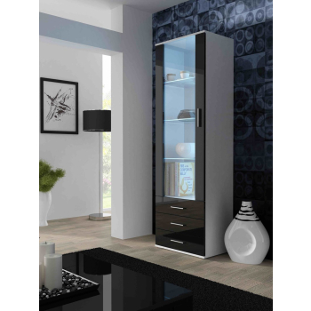 Witryna SOHO S1 biały/ czarny połysk