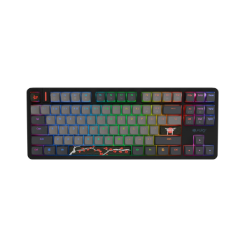 KLAWIATURA DLA GRACZY FURY KANABO K6 US PODŚWIETLENIE RGB MAGNETYCZNA CZARNO-SZARA