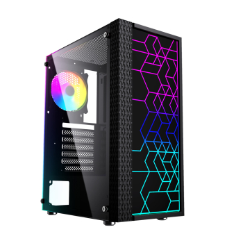 GEMBIRD OBUDOWA FORNAX 2500 MIDI-TOWER (1X USB 3.0, 2X USB 2.0, HD AUDIO, SZKLANY PANEL BOCZNY) CZARNA