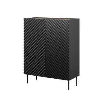 Regał 2D2SZ ONDA 98x45x127 czarny