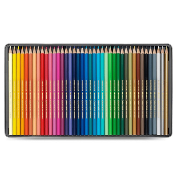 CARAN D'ACHE Kredki Swisscolor, akwarelowe, 40 intensywnych kolorów.