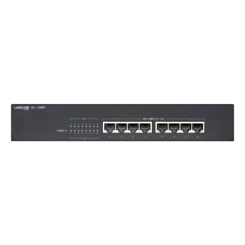 GS-1208P Nie zarządzany Gigabit Ethernet (10/100/1000) Obsługa PoE 1U Czarny