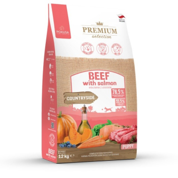 Pokusa Premium Selection wołowina z łososiem 12kg (OUTLET)
