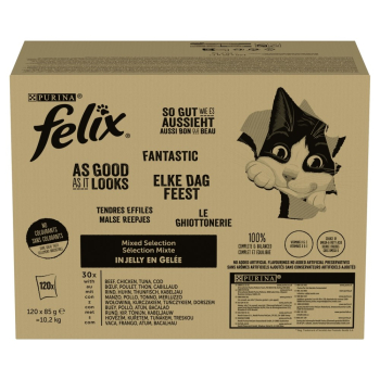 PURINA Felix MIX Smaków - mokra karma dla kota - 120x85 g