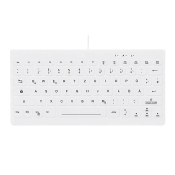 CHERRY AK-C4112 - Klawiatura - medyczna - kompaktowa - podświetlana - USB - QWERTZ - niemiecka - biała (AK-C4112F-U1-W/GE)