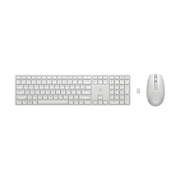 Zestaw klawiatura + mysz HP 650 Wireless Keyboard and Mouse Combo bezprzewodowe białe 4R016AA