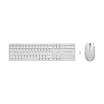 Zestaw klawiatura + mysz HP 650 Wireless Keyboard and Mouse Combo bezprzewodowe białe 4R016AA
