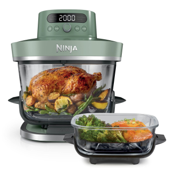NINJA 5-in-1 XL Glass Air Fryer | AS090EUGN Crispi Pro | Power 2050 W | Capacity 5.7 L | Moss Green