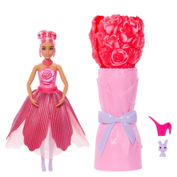 Barbie Kwiatowa niespodz.Czerw.róża JMF56/JMF59