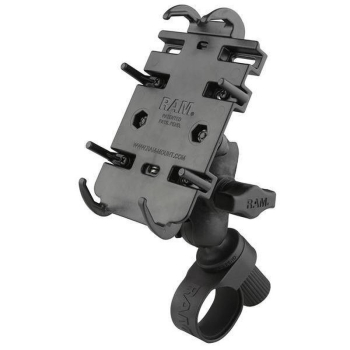 Uchwyt na telefon RAM® Quick-Grip™ z podstawą kierownicy RAM® Tough-Strap™