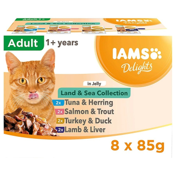 IAMS Delights Land & Sea Collection in Jelly 8x85g