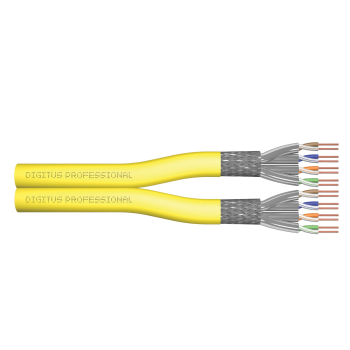 DIGITUS Verlegekabel Cat7a S/FTP duplex   500m gelb AWG22/1