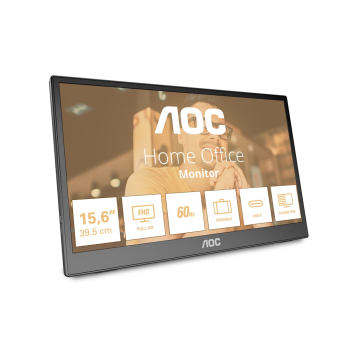 AOC 16T3EA przenośny telewizor / monitor Czarny 39,6 cm (15.6") 1920 x 1080 px