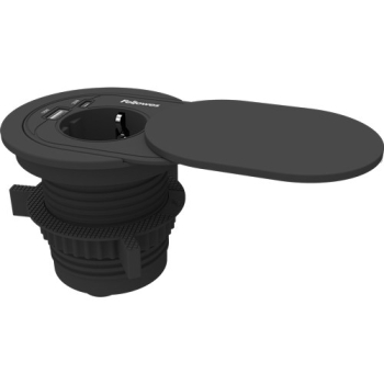 Fellowes 100137177 rozgałęziacz 2 m 1 x gniazdo sieciowe Wewnętrzna Czarny