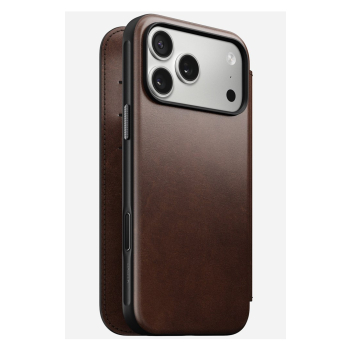Nomad Modern Leather Folio pokrowiec na telefon komórkowy 16 cm (6.3") Brązowy
