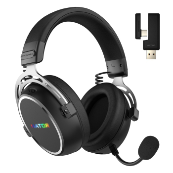 Słuchawki dla graczy Hator HYPERGANG 3 Wireless bezprzewodowe czarne