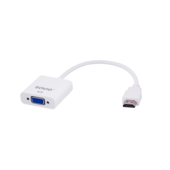Adapter SAVIO CL-27/B (HDMI M - D-Sub (VGA) F; 0,10m; kolor biały)