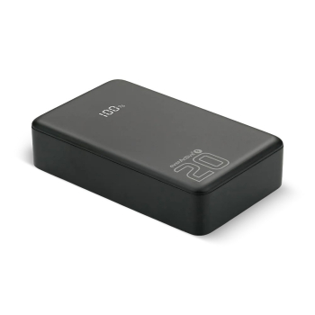 EVERACTIVE POWERBANK 20 000MAH, 1X USB, 2X USB-C, 20W, QC4+, WYŚWIETLACZ LCD, CZARNY EB-22QB