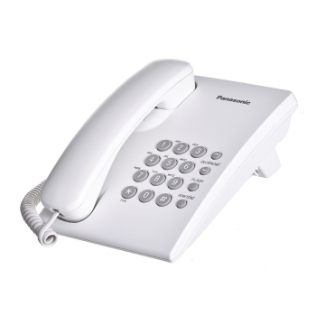 Telefon przewodowy Panasonic KX-TS 500PDW Biały