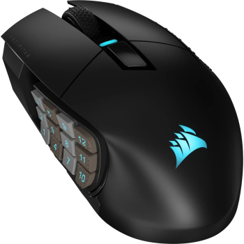 Corsair SCIMITAR ELITE WIRELESS myszka Gaming Po prawej stronie RF Wireless + Bluetooth + USB Type-C Optyczny 26000 DPI