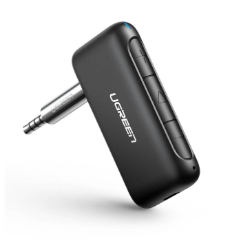 Ugreen Odbiornik dźwięku adapter audio Bluetooth 5.0 - 3,5 mm mini jack do samochodu (czarny)