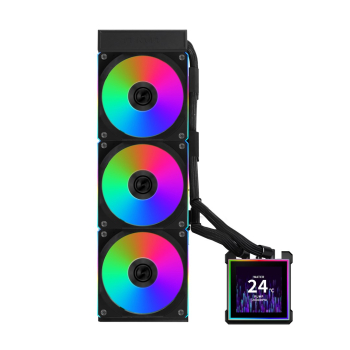 Lian Li HydroShift II LCD-S 360 CL Procesor Zestaw do chłodzenia płynami 12 cm Czarny 1 szt.