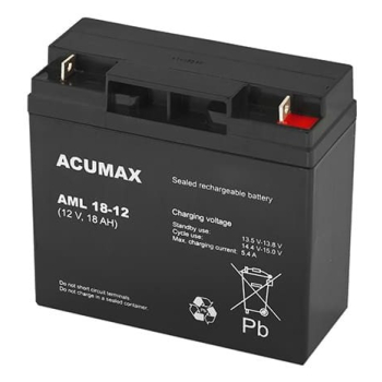 Bateria 12V 18AH VRLA AM18-12 Acumax EMU