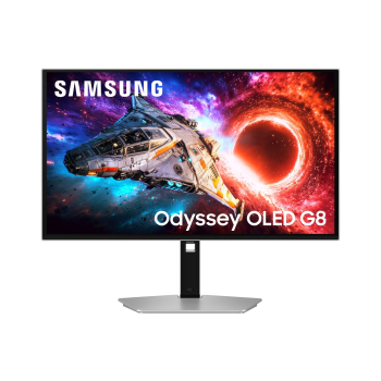 Samsung G80SH monitor komputerowy 68,6 cm (27") 3840 x 2160 px 4K Ultra HD OLED Srebrny