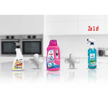 MILL Odplamiacz+Odplamiacz uniwersalny+Płyn do szyb