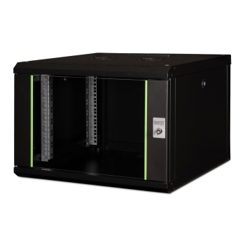 Digitus Szafa sieciowa wisząca Unique 19" 7U rack 600x600, drzwi szyba, czarny, niedzielona, złożona, 100kg