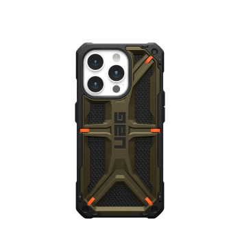 Etui UAG Urban Armor Gear Monarch Case iPhone 15 Pro kevlar element grün