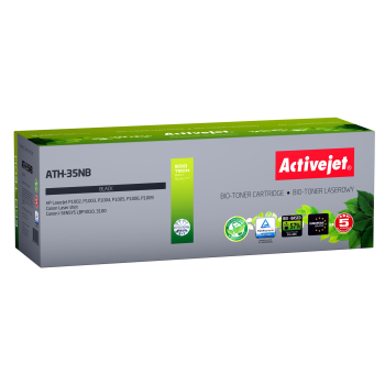BIO Activejet ATH-35NB Toner (zamiennik HP 35A CB435A, Canon CRG-712; Supreme; 1800 stron; czarny). ECO Toner. Proszek w tonerze jest biodegradowalny.