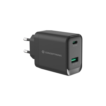 CONCEPTRONIC LadegerĂ¤t 2Port GaN USB-C/-A    45WPD3.0/PPS sw