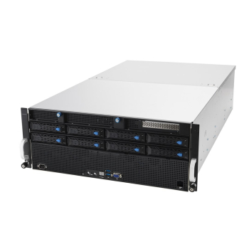 ASUS Rack 4U ESC8000A-E11-SKU1/2.2KW(2+2)/2PCIe/2NVMe AMD EPYC 2x LGA 4094 (SP3) 280W 32xDDR4 3200 8x3.5"/2.5" SATA/SAS*+2NVME 2 - 8 Double Deck 11 2+
